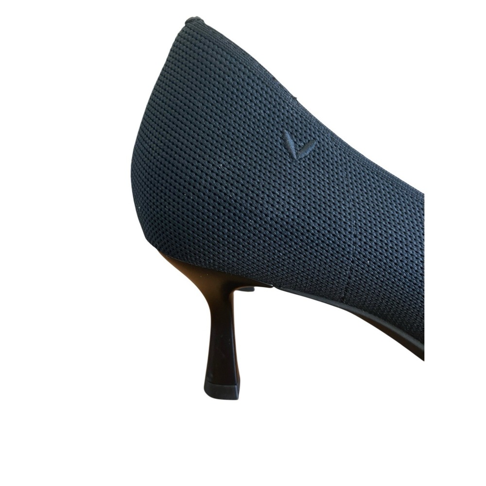 Vivaia Pointy Toe Knit Pumps Black Womens EU Size 40 Mid Kitten Heels - Picture 6 of 9